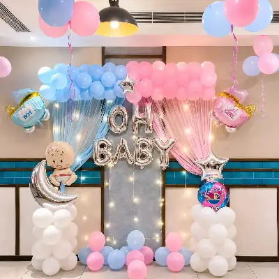 Baby shower balloon arch
